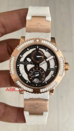 Ulysse Nardin Marine Diver Chronometer Beyaz Kadran Rose 43mm Replika Saat
