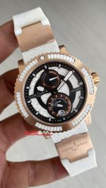 Ulysse Nardin Marine Diver Chronometer Beyaz Kadran Rose 43mm Replika Saat