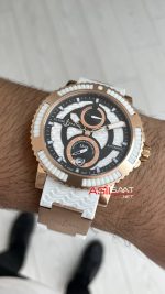 Ulysse Nardin Marine Diver Chronometer Beyaz Kadran Rose 43mm Replika Saat