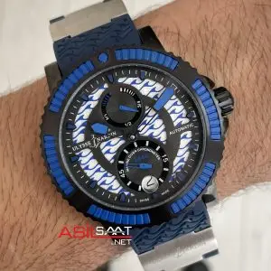 Ulysse Nardin Marine Diver Chronometer Mavi Kadran 43mm Replika Saat