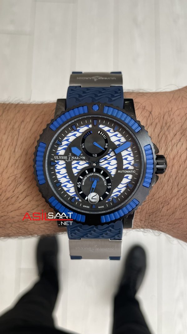 Ulysse Nardin Marine Diver Chronometer Mavi Kadran 43mm Replika Saat