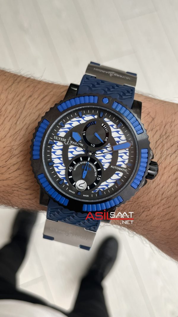 Ulysse Nardin Marine Diver Chronometer Mavi Kadran 43mm Replika Saat