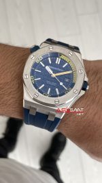 Audemars Piguet Royal Oak Offshore Diver 15710ST Mavi Kadran 42mm Silver Replika Saat