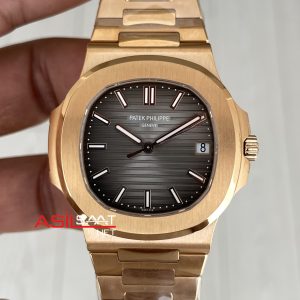 Patek Philippe Nautilus Chocolate 5711R Brown Dial 40 mm Rose Gold Super Clone Swiss ETA Saat PPF Factory
