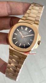 Patek Philippe Nautilus Chocolate 5711R Brown Dial 40 mm Rose Gold Super Clone Swiss ETA Saat PPF Factory