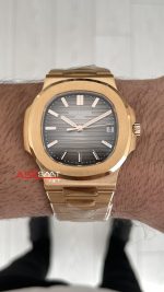 Patek Philippe Nautilus Chocolate 5711R Brown Dial 40 mm Rose Gold Super Clone Swiss ETA Saat PPF Factory