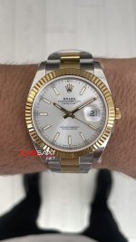 Rolex Datejust Beyaz Kadran 126333 Oyster Two Tone Gold 41mm ETA Swiss
