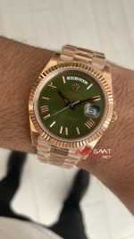 Rolex Day-Date Yeşil 228235 Olive Green 40mm Rosegold GS Factory ETA Swiss