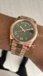 Rolex Day-Date Yeşil 228235 Olive Green 40mm Rosegold GS Factory ETA Swiss