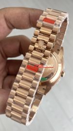 Rolex Day-Date Yeşil 228235 Olive Green 40mm Rosegold GS Factory ETA Swiss - Görsel 9