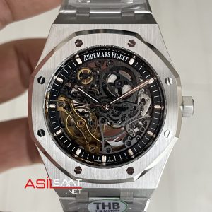 Audemars Piguet Royal Oak Double Balance Wheel Openwork 15407ST Silver 41mm Super Clone ETA Swiss THB Factory