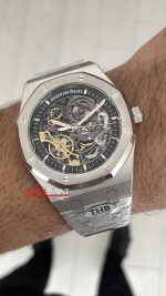 Audemars Piguet Royal Oak Double Balance Wheel Openwork 15407ST Silver 41mm Super Clone ETA Swiss THB Factory
