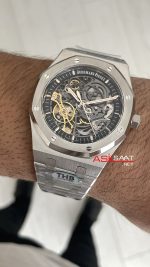 Audemars Piguet Royal Oak Double Balance Wheel Openwork 15407ST Silver 41mm Super Clone ETA Swiss THB Factory
