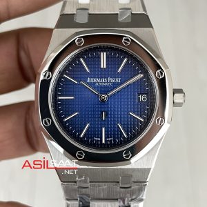 Audemars Piguet Royal Oak Jumbo Extra Thin 15202IP Titanium Mavi Kadran 39mm Super Clone ETA Swiss ZF Factory