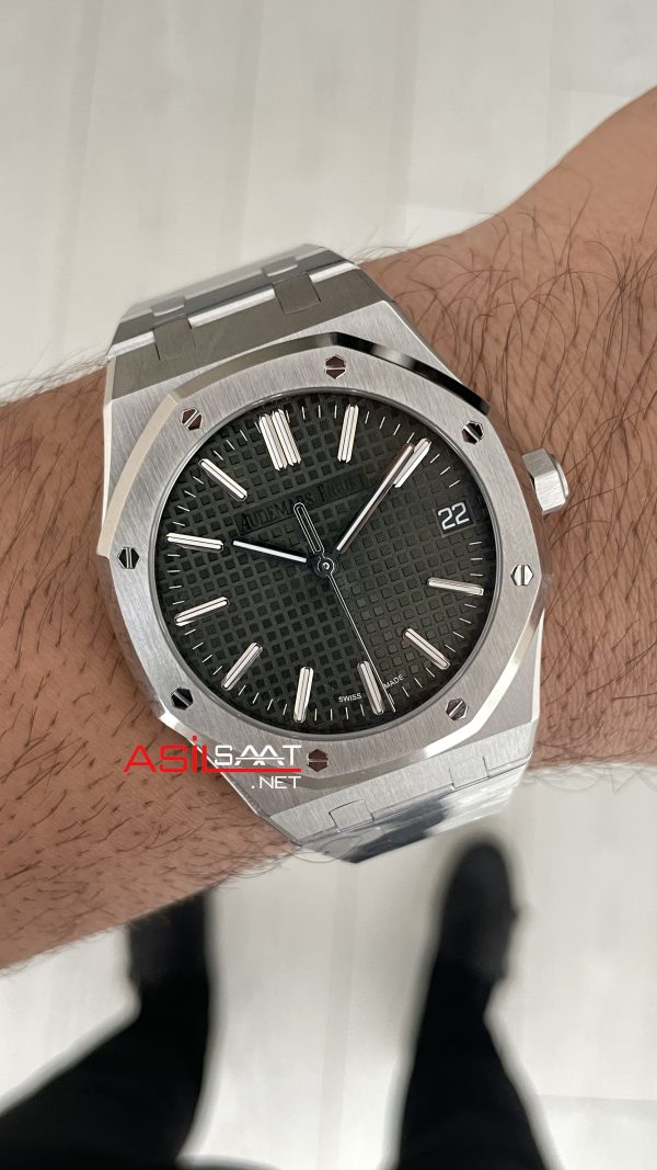 Audemars Piguet Royal Oak Yeşil 15510ST 50th Anniversary 41mm Super Clone ETA Swiss ZF Factory Audemars Piguet Royal Oak Yeşil 15510ST 50th Anniversary 41mm Super Clone ETA Swiss ZF Factory
