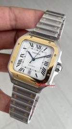 Cartier Santos Large W2SA0009 Beyaz 40mm Super Clone ETA Swiss BV Factory