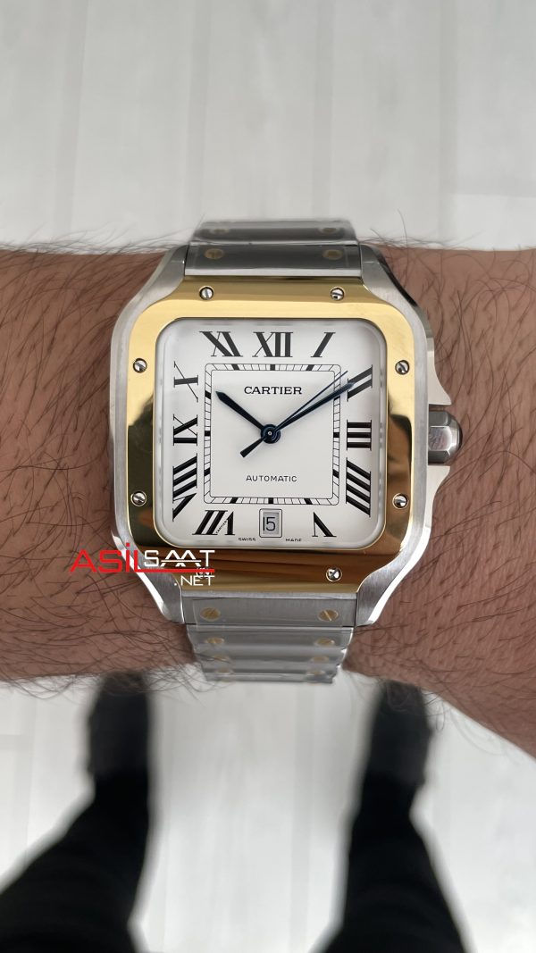 Cartier Santos Large W2SA0009 Beyaz 40mm Super Clone ETA Swiss BV Factory Cartier Santos Large W2SA0009 Beyaz 40mm Super Clone ETA Swiss BV Factory