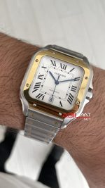 Cartier Santos Large W2SA0009 Beyaz 40mm Super Clone ETA Swiss BV Factory