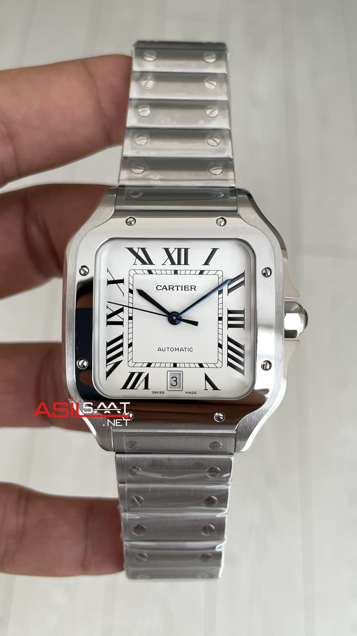 Cartier Santos Large WSSA0018 Beyaz 40mm Super Clone ETA Swiss BV Factory Cartier Santos Large WSSA0018 Beyaz 40mm Super Clone ETA Swiss BV Factory