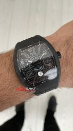 Franck Muller Vanguard Carbon V45 Black 44mm Super Clone Swiss ETA Saat ABF Factory