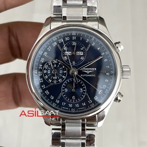 Longines Master Collection Moonphase Chrono Mavi 42mm Swiss ETA Saat GS Factory