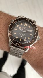 Omega Seamaster Diver 300M James Bond 007 No Time To Die Titanium 42mm Brown Dial Super Clone Swiss ETA Saat VS Factory