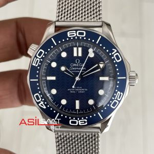 Omega Seamaster Diver 300M James Bond 007 Mavi Kadran 60th Anniversary 42mm Super Clone Swiss ETA Saat VS Factory