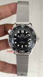 Omega Seamaster Diver 300M Siyah Kadran 42mm Mesh Bracelet Super Clone Swiss ETA Saat VS Factory