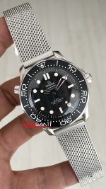 Omega Seamaster Diver 300M Siyah Kadran 42mm Mesh Bracelet Super Clone Swiss ETA Saat VS Factory