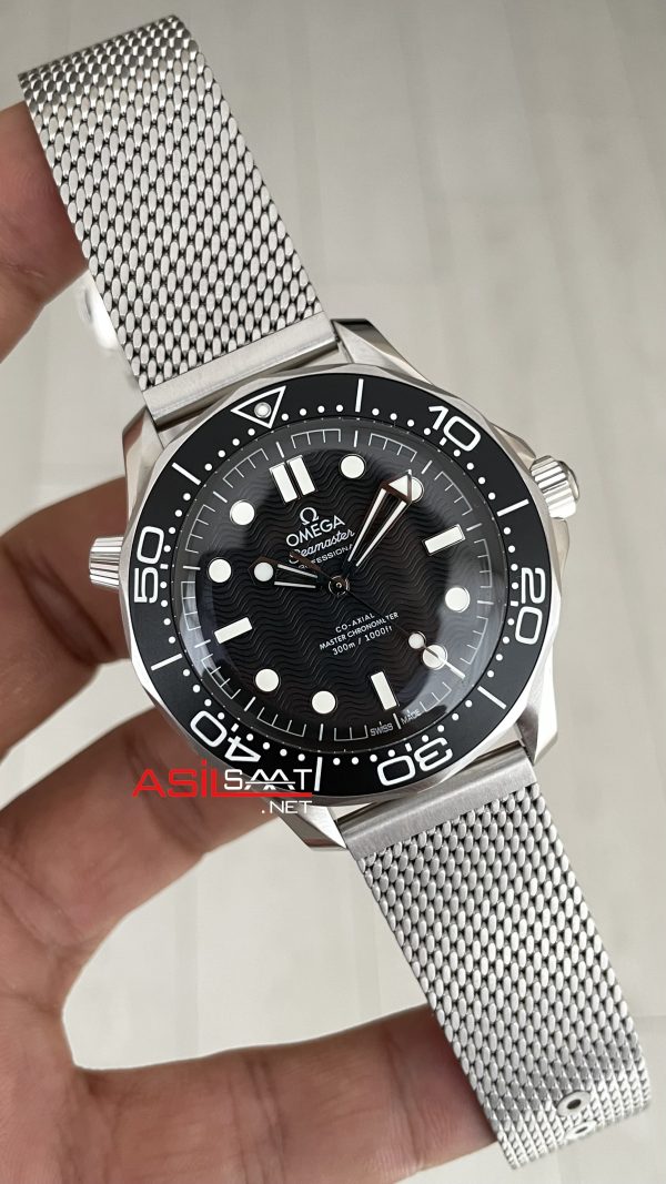 Omega Seamaster Diver 300M Siyah Kadran 42mm Mesh Bracelet Super Clone Swiss ETA Saat VS Factory Omega Seamaster Diver 300M Siyah Kadran 42mm Mesh Bracelet Super Clone Swiss ETA Saat VS Factory