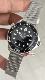 Omega Seamaster Diver 300M Siyah Kadran 42mm Mesh Bracelet Super Clone Swiss ETA Saat VS Factory