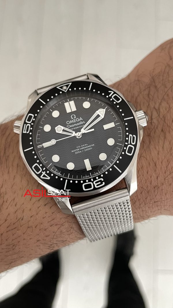 Omega Seamaster Diver 300M Siyah Kadran 42mm Mesh Bracelet Super Clone Swiss ETA Saat VS Factory Omega Seamaster Diver 300M Siyah Kadran 42mm Mesh Bracelet Super Clone Swiss ETA Saat VS Factory