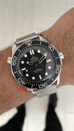 Omega Seamaster Diver 300M Siyah Kadran 42mm Mesh Bracelet Super Clone Swiss ETA Saat VS Factory