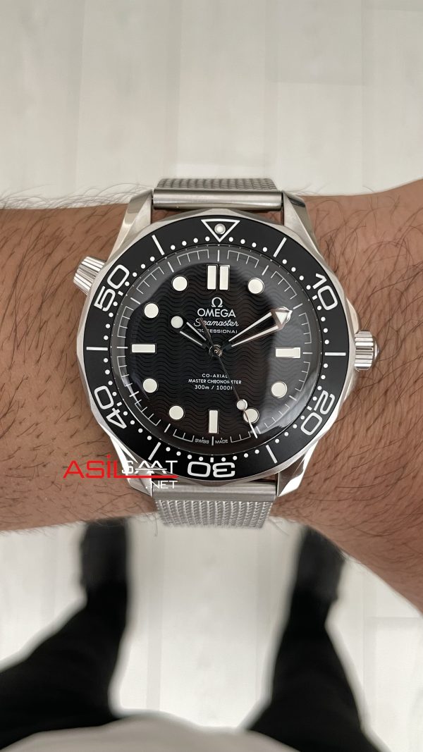 Omega Seamaster Diver 300M Siyah Kadran 42mm Mesh Bracelet Super Clone Swiss ETA Saat VS Factory Omega Seamaster Diver 300M Siyah Kadran 42mm Mesh Bracelet Super Clone Swiss ETA Saat VS Factory