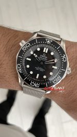 Omega Seamaster Diver 300M Siyah Kadran 42mm Mesh Bracelet Super Clone Swiss ETA Saat VS Factory