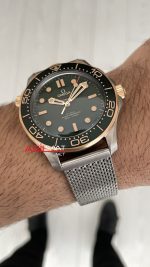 Omega Seamaster Diver 300M Titanium 42mm Green Bronze Gold Super Clone Swiss ETA Saat VS Factory