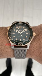 Omega Seamaster Diver 300M Titanium 42mm Green Bronze Gold Super Clone Swiss ETA Saat VS Factory