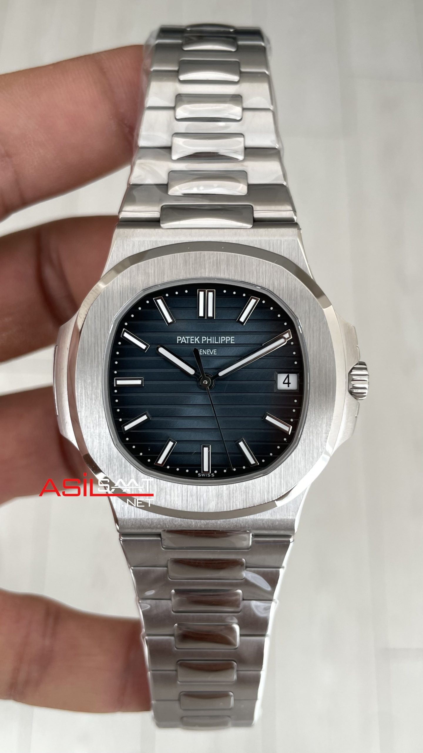 Patek Philippe Nautilus 5711 Mavi Kadran 40mm Super Clone Swiss ETA Saat 3K Factory Patek Philippe Nautilus 5711 Mavi Kadran 40mm Super Clone Swiss ETA Saat 3K Factory