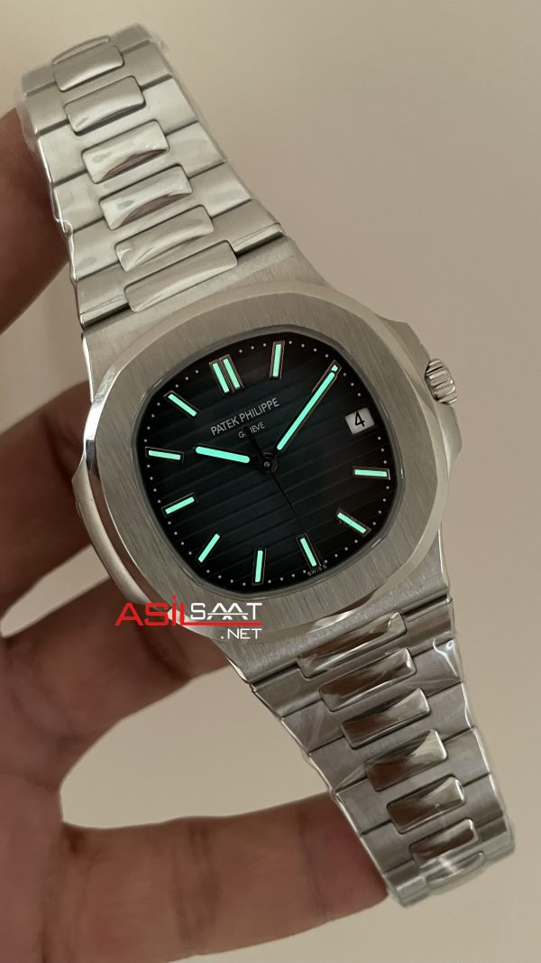 Patek Philippe Nautilus 5711 Mavi Kadran 40mm Super Clone Swiss ETA Saat 3K Factory Patek Philippe Nautilus 5711 Mavi Kadran 40mm Super Clone Swiss ETA Saat 3K Factory