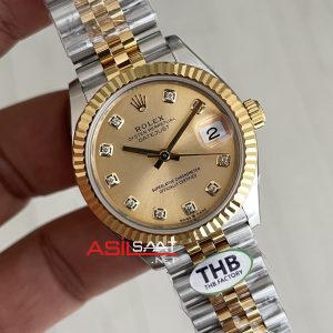 Rolex Datejust Champagne Diamond Dial 278273 Jubilee 31mm Lady 2236 Two Tone Gold Super Clone ETA Swiss THB Factory