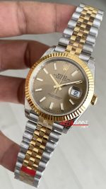 Rolex Datejust Champagne 126333 Jubilee Two Tone Gold 41mm Super Clone Swiss ETA Saat VS Factory