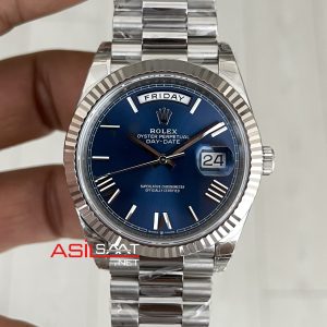 Rolex Day Date Mavi Kadran 228239 Blue Roman Dial 40mm 3255 Super Clone ETA Swiss VS Factory