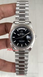 Rolex Day Date Siyah Kadran 228239 Bright Black Dial 40mm President 3255 Super Clone ETA Swiss VS Factory