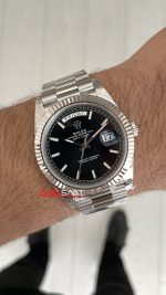 Rolex Day Date Siyah Kadran 228239 Bright Black Dial 40mm President 3255 Super Clone ETA Swiss VS Factory