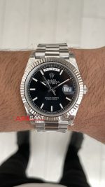 Rolex Day Date Siyah Kadran 228239 Bright Black Dial 40mm President 3255 Super Clone ETA Swiss VS Factory