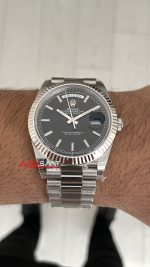 Rolex Day Date Siyah Kadran 228239 Bright Black Dial 40mm President 3255 Super Clone ETA Swiss VS Factory