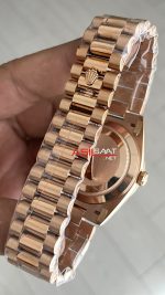 Rolex Day Date Yeşil 228235 Olive Green 40mm Rosegold Super Clone Swiss ETA Saat AR Factory