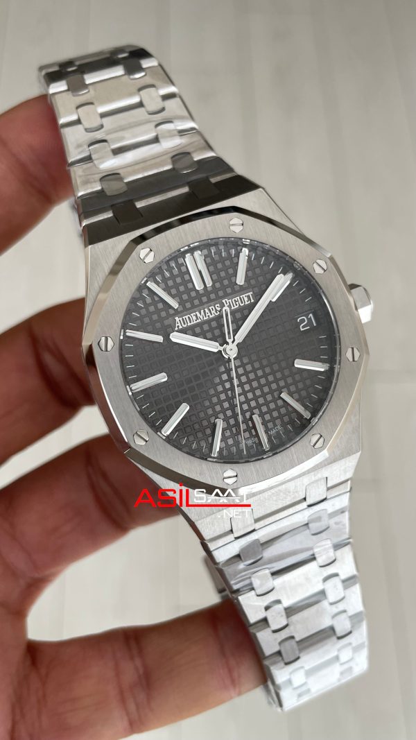 Audemars Piguet Royal Oak 15510ST Gri Kadran 50th Anniversary 41mm Super Clone ETA Swiss ZF Factory Audemars Piguet Royal Oak 15510ST Gri Kadran 50th Anniversary 41mm Super Clone ETA Swiss ZF Factory