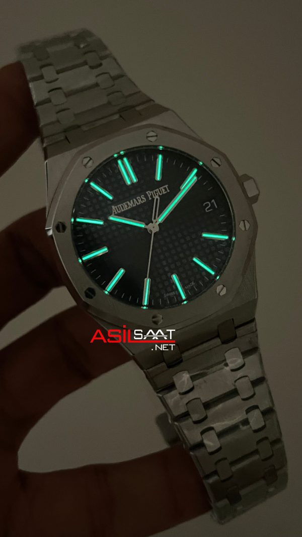 Audemars Piguet Royal Oak 15510ST Mavi Kadran 50th Anniversary 41mm Super Clone ETA Swiss ZF Factory Audemars Piguet Royal Oak 15510ST Mavi Kadran 50th Anniversary 41mm Super Clone ETA Swiss ZF Factory