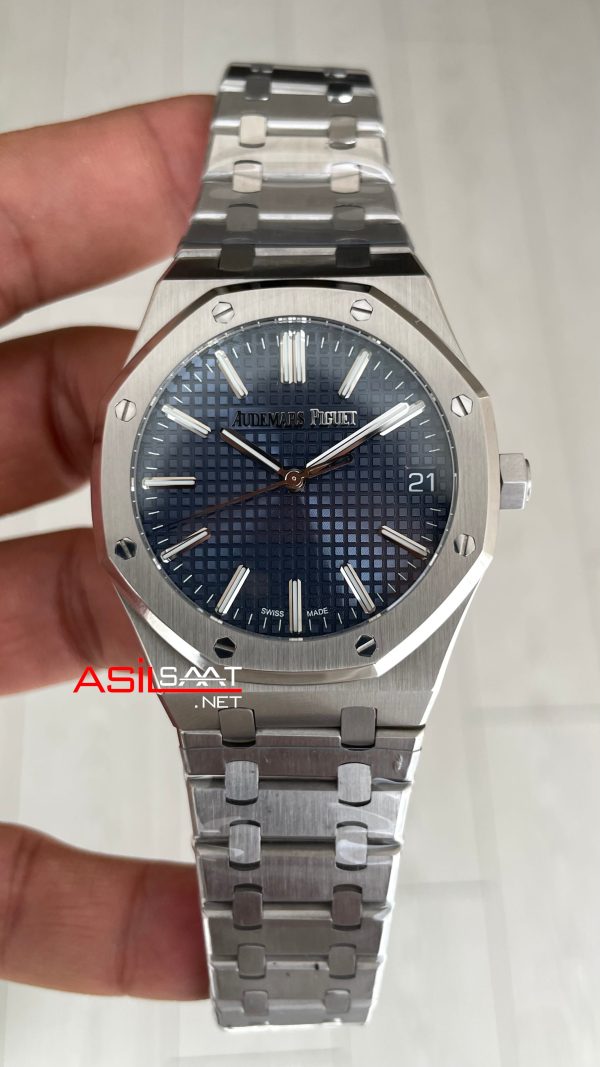 Audemars Piguet Royal Oak 15510ST Mavi Kadran 50th Anniversary 41mm Super Clone ETA Swiss ZF Factory Audemars Piguet Royal Oak 15510ST Mavi Kadran 50th Anniversary 41mm Super Clone ETA Swiss ZF Factory